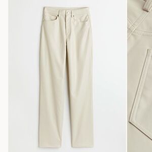 Pants H&M faux leather trousers NWT